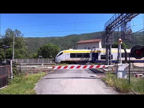 Passaggio a livello a Germagnano. Railway crossing in Germagnano.