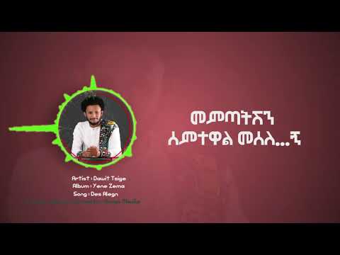 ዳዊት ፅጌ ደስ አለኝ _ የግጥም ቪዲዮ Dawit Tsige "Des alegn" lyrics video
