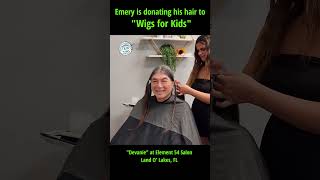 Emery gets his Haircut for Wigs for Kids #wigsforkids