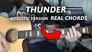 Thunder Guitar Cover - Boys Like Girls (Real Chords - Original Acoustic Version)