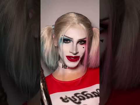 TUTO HARLEY QUINN ❤️ (partie 2) #harleyquinnmakeup #harleyquinn