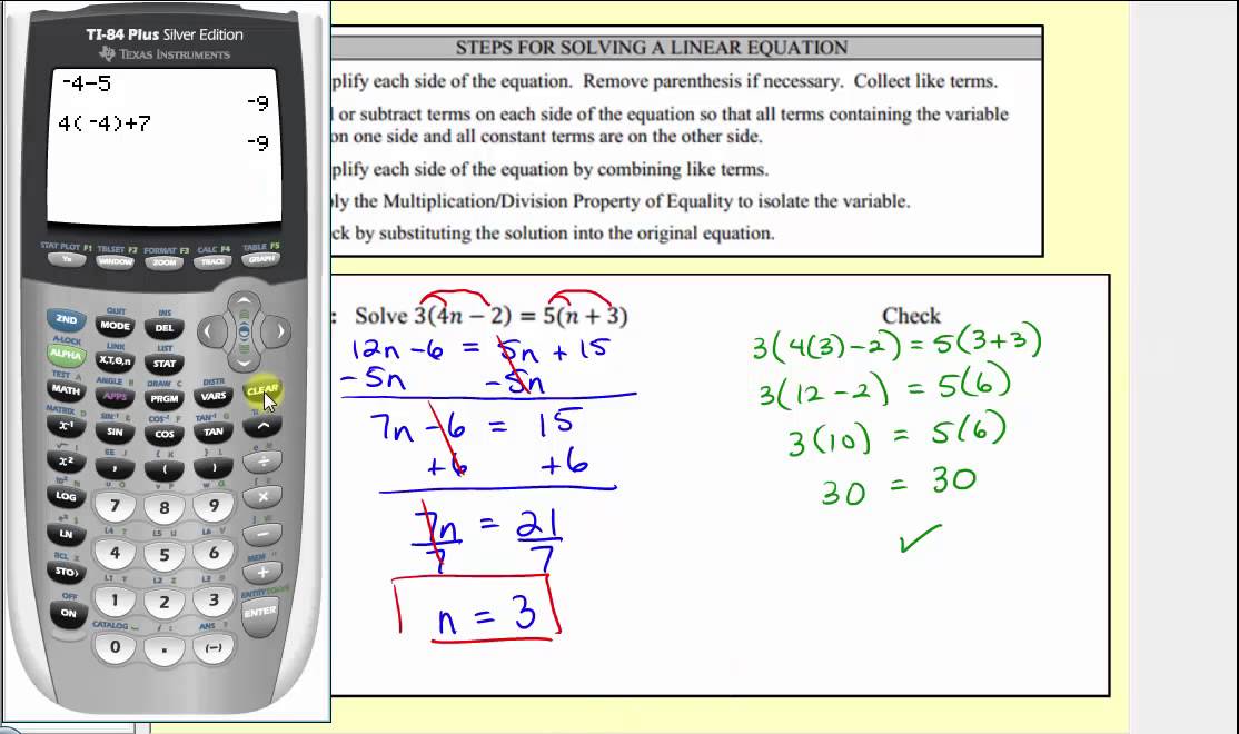 Solving Multi-Step Equations (L5.4)