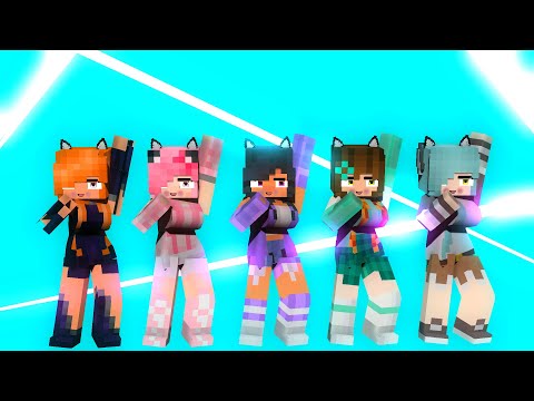 ME TOO COUPLE DANCE SHUFFLE FIRST MEET APHMAU CREW KIM,KC,LUCINDA - MINECRAFT ANIMATION #short