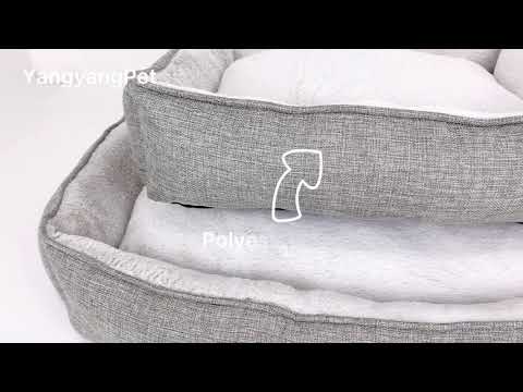 Plush Cushion Linen Pet Bed OEM 13year Dog Bed