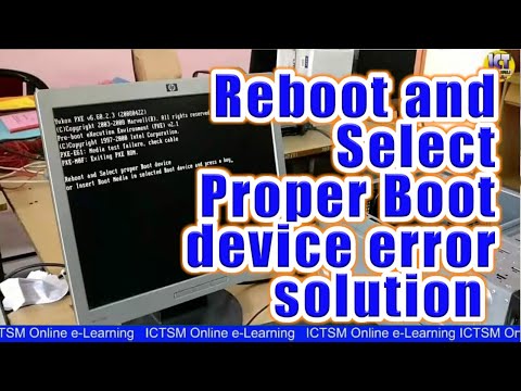 Reboot and select proper Boot device error
