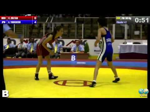 Finale 1-2 Women's freestyle 38 Kg (ROU) Cristina Elena ZOLTAN vs (JPN) Al TAUGUCHI