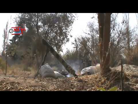 استهداف مقرات النظام في قرية الجفرة بالهاون من قبل لواء الشهيد فيصل العكيدي في ريف دير الزور