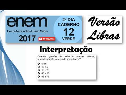 ENEM 2017 - Versão Libras - Interpretação - Para incentivar a reciclagem e evitar lixo