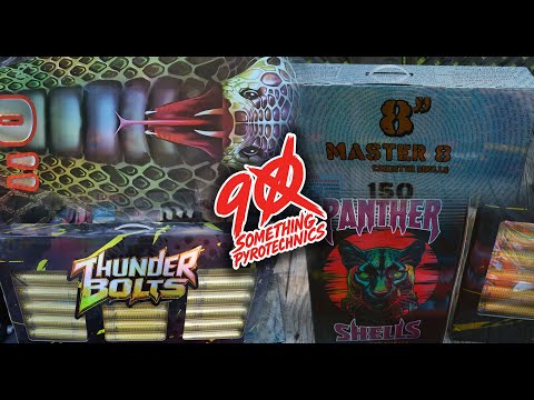 Battle of the 8" - HCMF vs Master 8 vs Thunder Bolts vs Panther Shells #fireworks #pyro #salute