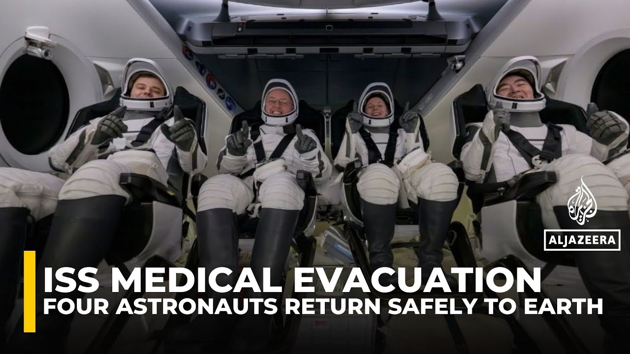 Astronauts splash down on Earth after first-ever ISS medical evacuation