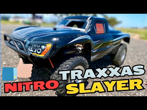Short Chassis Traxxas Slayer - Rare Center Diff Upgrade and New Dynamite 19 Engine