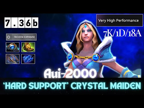 AUI-2000: Hard Support Crystal Maiden | Very High Performance | Dota 2 Pro Gameplay