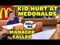 Kid Falls Off BROKEN Bench At McDonalds Spoke To A Manager Original