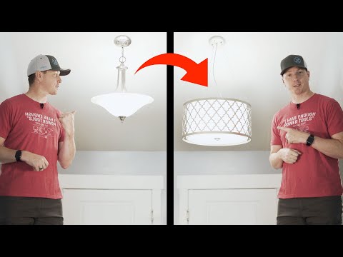 How To REPLACE A LIGHT FIXTURE In Under 10 Minutes
