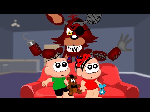 Cebolinha and Monica in Five Nights at Freddy's 5 - FNAF 5 - Night 5 - Animated cartoon in Portug...