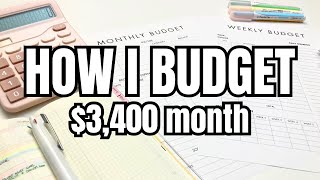 How I budget as a single mom | Low income, $3,400 per month | April Week 1 2024