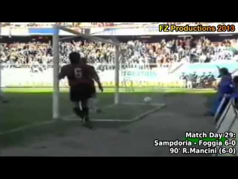 Serie A 1993-1994, day 29 Sampdoria - Foggia 6-0 (R.Mancini 2nd goal)