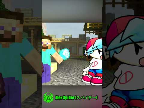 INSANE! Boyfriend Meets Minecraft Steve | Epic Animation #shorts