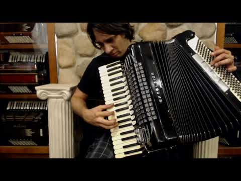4255 - Black Excelsior A2 Piano Accordion LMMH 41 120 $1999