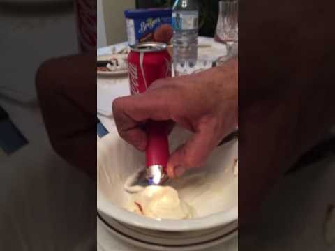 Breyers ice cream not melting with a lighter!