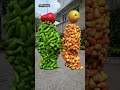 The character cucumber🥒 collides with other vegetables and fruits... 3D Special Effects