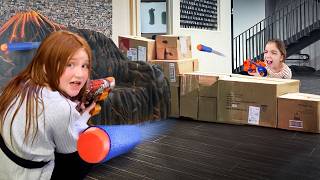 Extreme HiDE n SEEK with Friends!! Adley's Nerf Party, Family Bowling, & School Assembly Surprise
