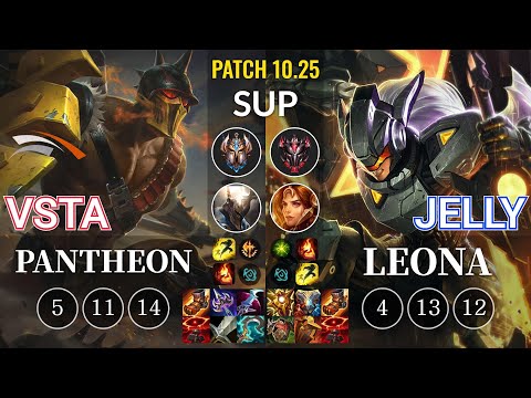 HLE Vsta Pantheon vs Jelly Leona Sup - KR Patch 10.25