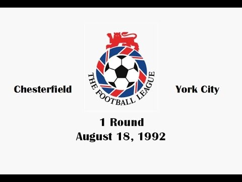English League Cup 1992-1993. 1 Round. 1 Leg. Chesterfield - York City - 1:1. Highlights.