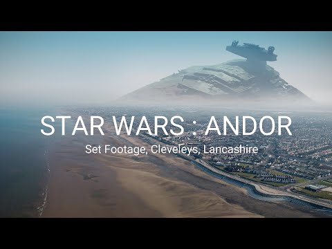 Star Wars : Andor - On Location - Cleveleys, Lancashire - Drone Footage