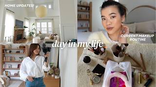 Full get ready with me (skincare, makeup, & hair favorites), Home updates, Hosting girls night!