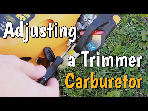 How To Adjust a Trimmer Carburetor, Poulan Pro, Craftsman, Weed Eater, Zama, 2-Stroke Carburetor