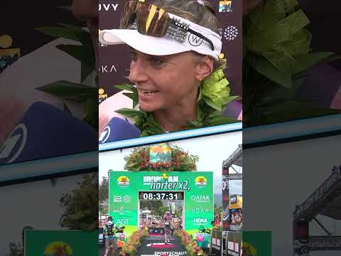 Laura Philipp nach Hitzeschlacht 🥵 beim Ironman Hawaii 2025 | Sportschau #shorts