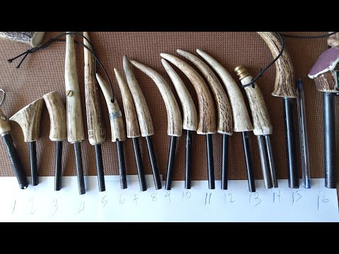 Pederneiras Ferrocerium já são 16 prontas #pederneira #chifredecervo #camping #Bushcraft #Brasil 🇧🇷