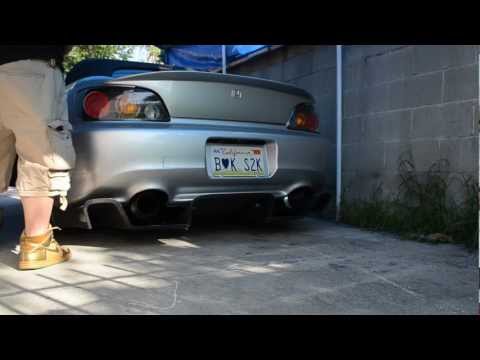 Honda S2000 ap2 invidia dual N1 cat back exhaust cold start