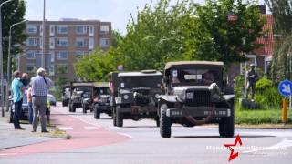 preview picture of video 'Stoet historische legervoertuigen door Sliedrecht'