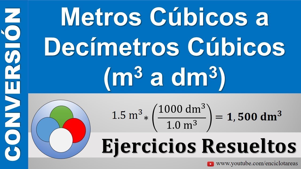 Metros Cúbicos a Decímetros Cúbicos (m3 a dm3) Muy sencillo