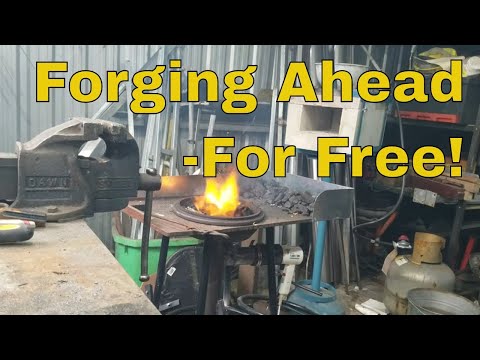 Naked Blacksmith Builds DIY Coal Forge from Junk!