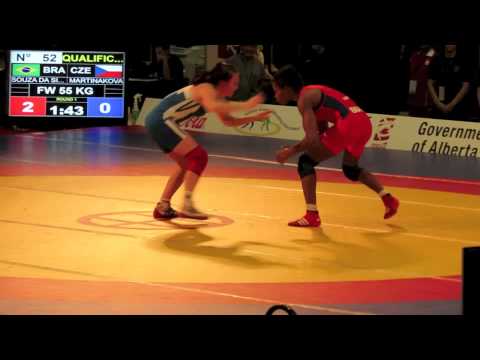 2012 Women's World Championships: 55 kg Joice Souza Da Silva (BRA) vs. Lenka Martinakova (CZE)
