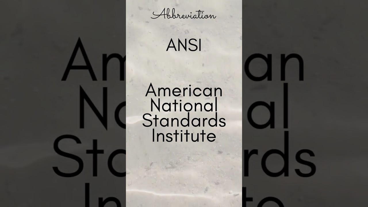 ANSI   Abbreviation