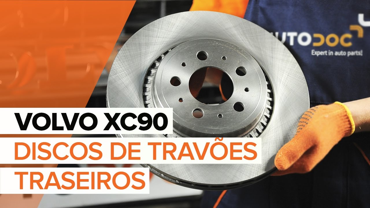 Como mudar pastilhas de travão da parte traseira em Volvo XC90 1 - guia de substituição