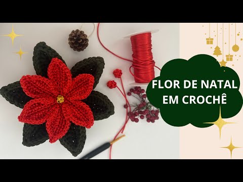 CROCHET CHRISTMAS FLOWER | EASY STEP-BY-STEP INSTRUCTIONS