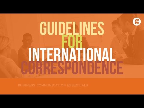 Guidelines for International Correspondence