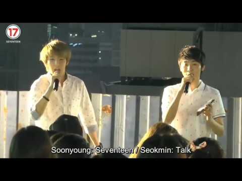 [Eng Sub] 140712 Seokmin's throat condition (ft. worried Soonyoung)