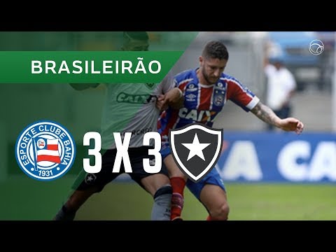 BAHIA 3 X 3 BOTAFOGO - 10/06 - BRASILEIRÃO 2018