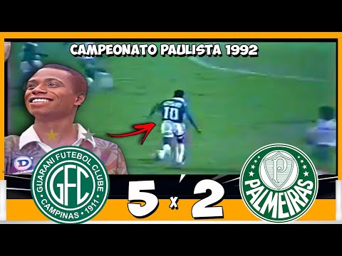 Guarani 5x2 Palmeiras ✅Campeonato Paulista 1992✅ 🔥Melhores Momentos🔥 🎥 Show de Edilson Capetinha🎥