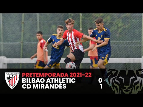 Imagen de portada del video RESUMEN – LABURPENA | Bilbao Athletic 0-1 CD Mirandés | Amistosos – Lagunartekoak 2021/22