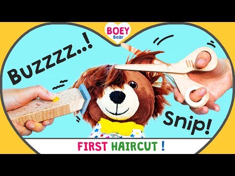 FIRST HAIRCUT! | Getting a haircut for Toddlers | Going to the Hairdresser | Boy/Girl | BOEY Bear