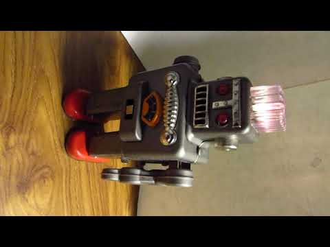 ALL ORIGINAL LINEMAR SMOKING SPACEMAN ROBOT MADE IN JAPAN 1960