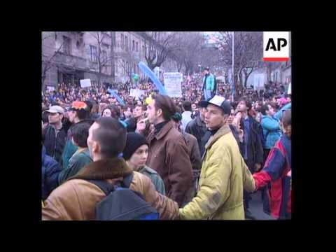 Serbia - Students protest over election annulments