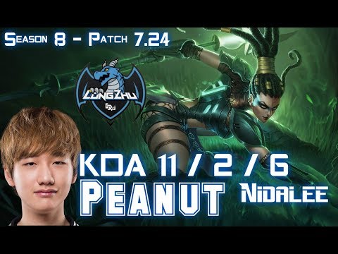 LZ Peanut NIDALEE vs ZAC Jungle - Patch 7.24 KR Ranked